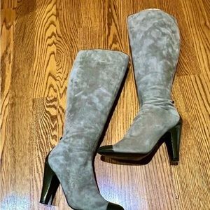 Nine West Gray Cap Toe Knee Boots